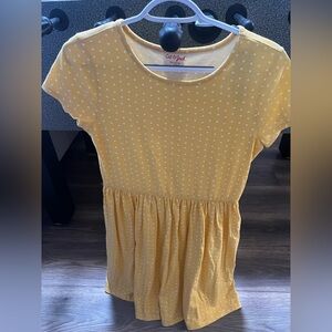 NWT Cat & Jack girls 14/16Yellow heart out 👗 dress